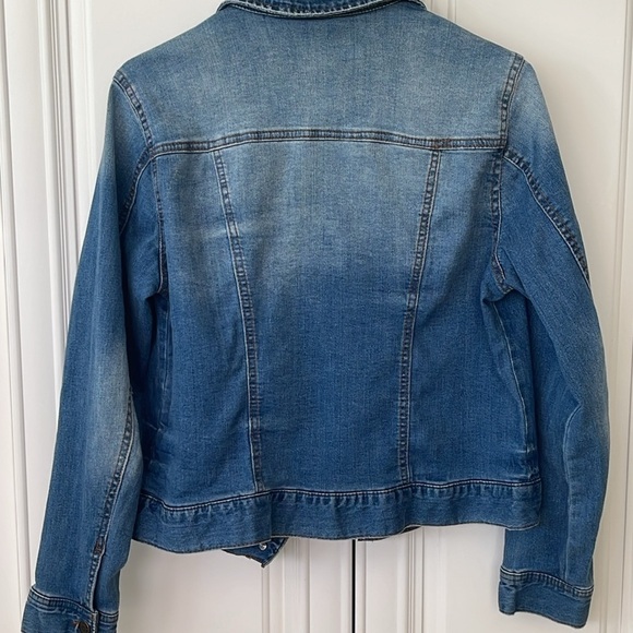 Soho Jeans blue denim jeans jacket distressed size M - Picture 6 of 12